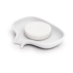 Jabonera con drenaje Soap Saver Flow small, Blanco