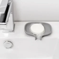 Jabonera con drenaje Soap Saver Flow small, Gris