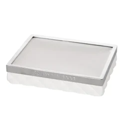 Jabonera Portia, blanco-plata