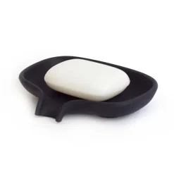 Jabonera silicona con pico para goteo, negro