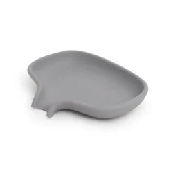 Jabonera silicona con pico para goteo, gris