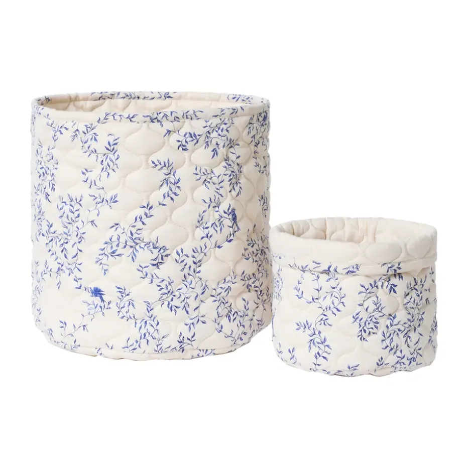 Jardim Satin cesta acolchada 2 piezas, 20xØ20 cm + 30xØ30 cm