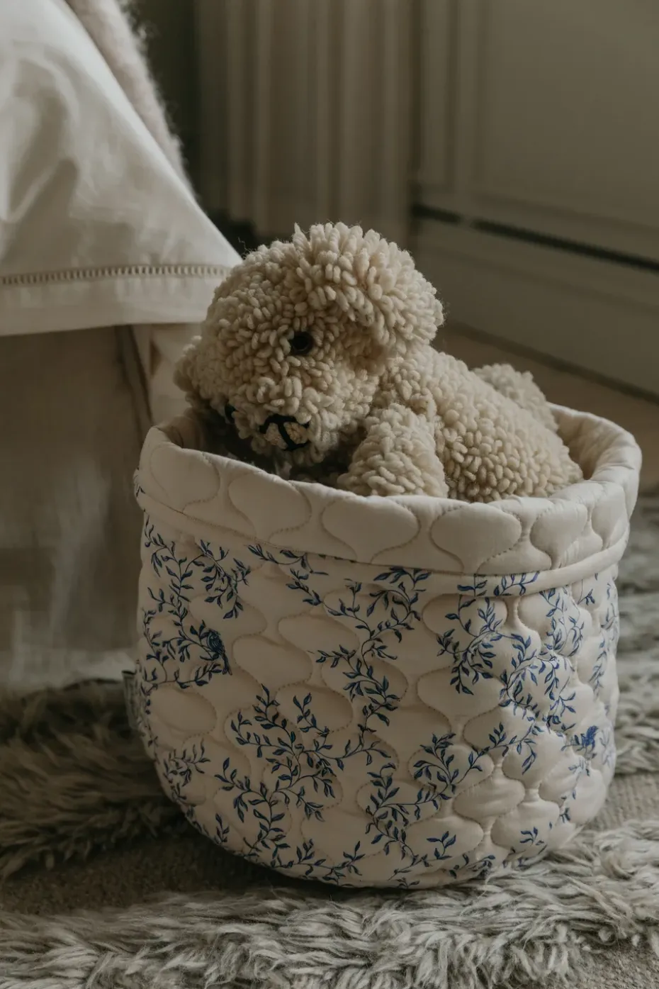 Jardim Satin cesta acolchada 2 piezas, 20xØ20 cm + 30xØ30 cm