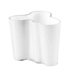 Jarrón Alvar Aalto opal (blanco), 95 mm