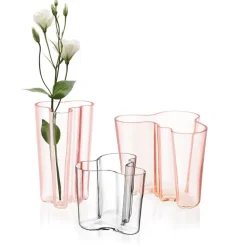 Jarrón Alvar Aalto rosa salmón, 160 mm