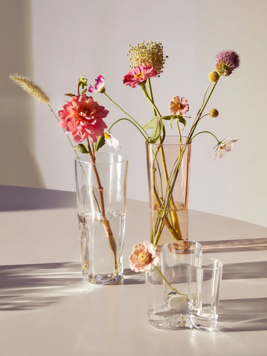 Jarrón Alvar Aalto transparente, 180 mm