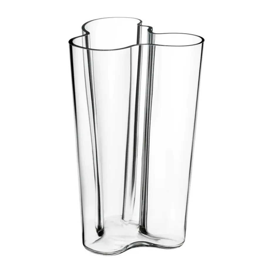 Jarrón Alvar Aalto transparente, 251 mm