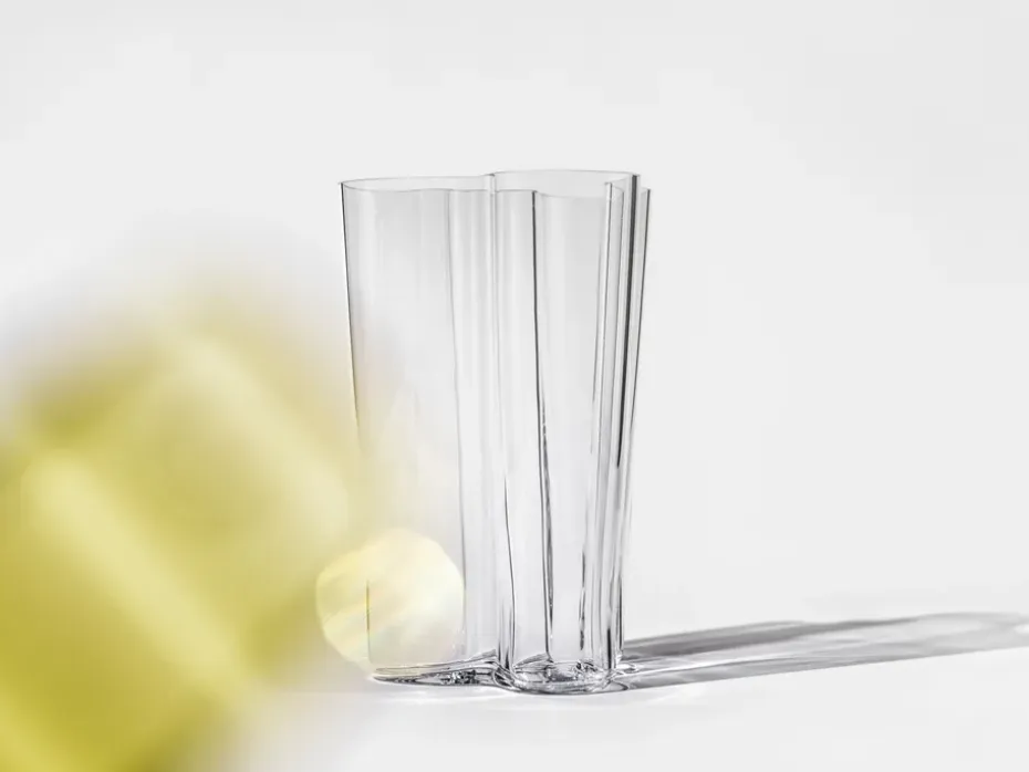Jarrón Alvar Aalto transparente, 251 mm