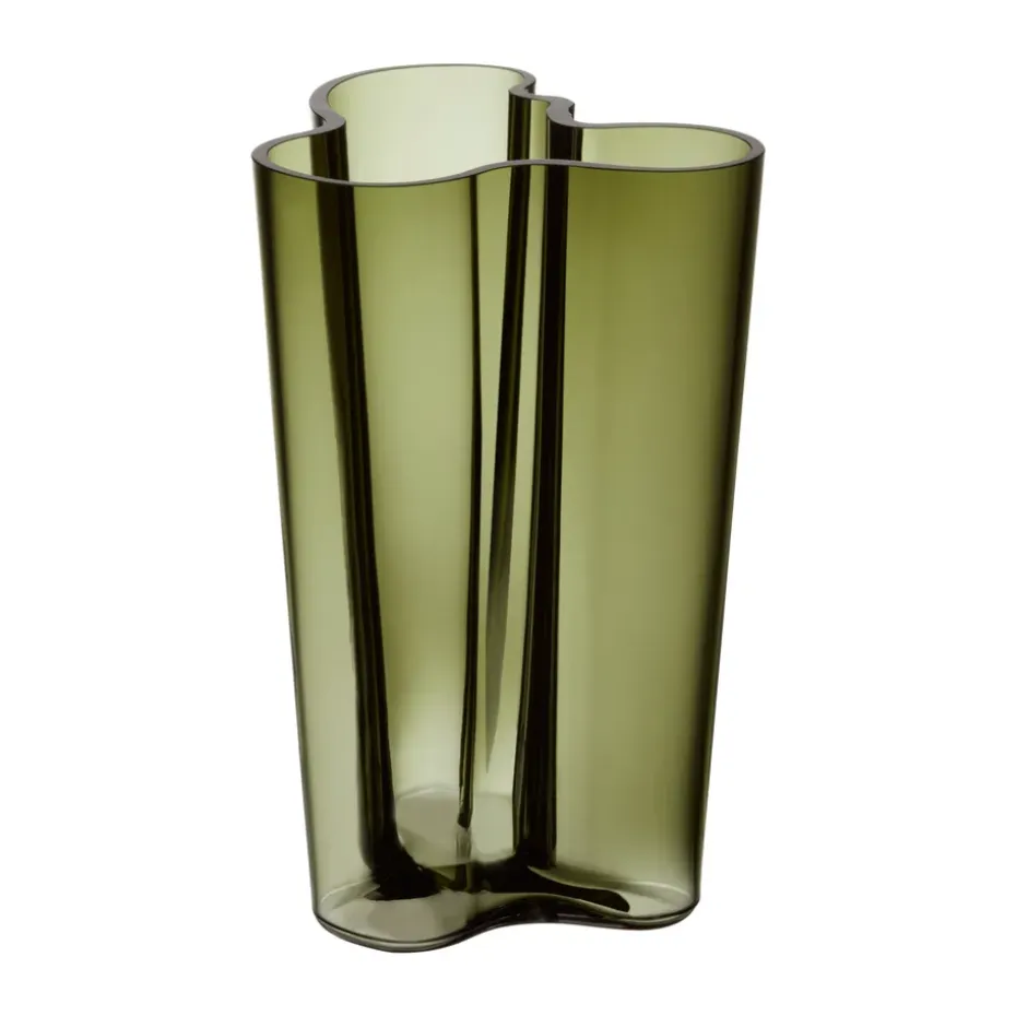 Jarrón Alvar Aalto verde musgo, 251 mm