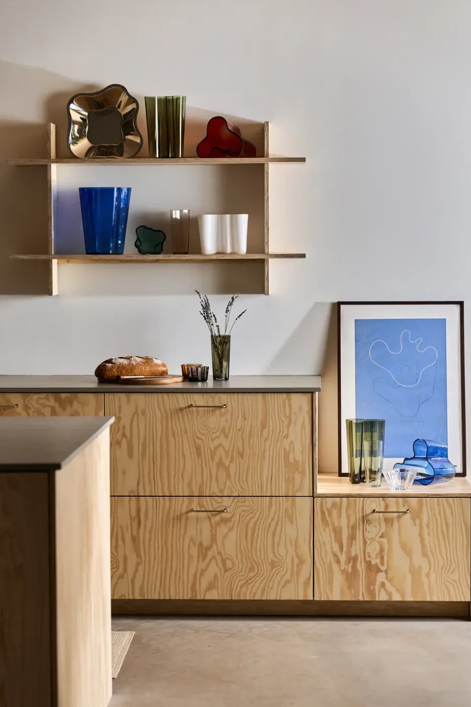 Jarrón Alvar Aalto verde musgo, 251 mm