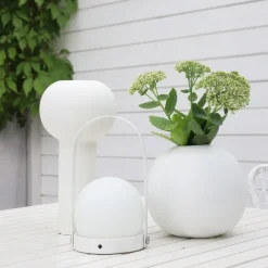 Jarrón Ball blanco, 20 cm