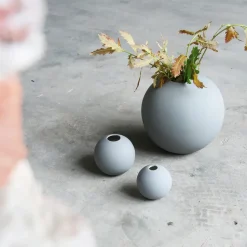 Jarrón Ball gris, 10 cm