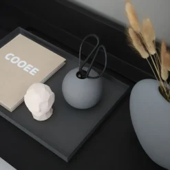 Jarrón Ball gris, 10 cm