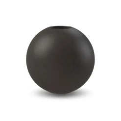 Jarrón Ball negro, 10 cm