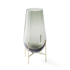 Jarrón Échasse S, vidrio ahumado