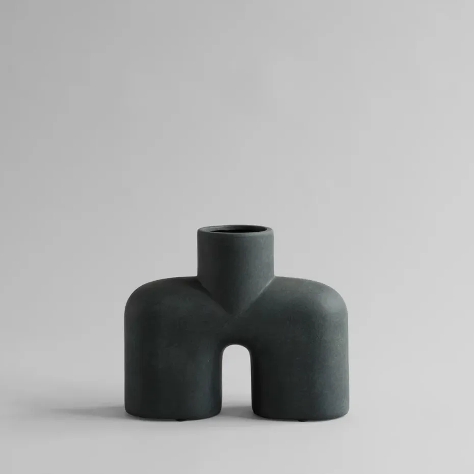 Jarrón Cobra Uno Medio, Negro