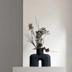 Jarrón Cobra Uno Medio, Negro