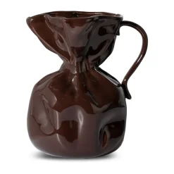 Jarrón Crumple, Marrón