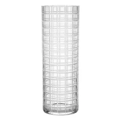 Jarrón Cut in number 33 cm, patrón de cuadros