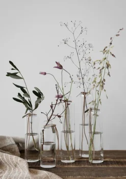 Jarrón de cristal Ernst Ø5 cm, H 23 cm