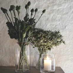 Jarrón de vidrio Ernst H22,5 cm Ø12,5 cm, transparente