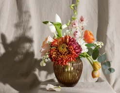 Jarrón de vidrio Hammershøi 14 cm, nogal