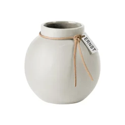 Jarrón Ernst gres blanco, 10 cm