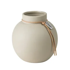Jarrón Ernst gres natural, 14 cm