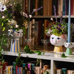 Jarrón Eva 18,5 cm, Azul-azul