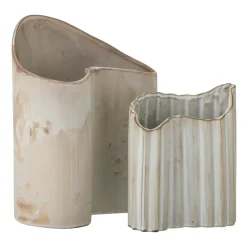 Jarrón Henaj 2 piezas, marrón-beige