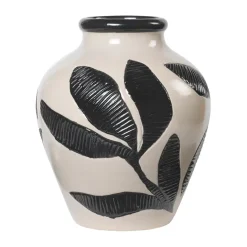 Jarrón Herbert 30 cm, Black-rainy day green