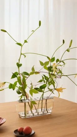 Jarrón Ikebana acero inoxidable, Long