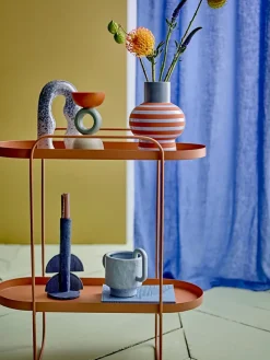 Jarrón Lindir 19 cm, Azul-marrón