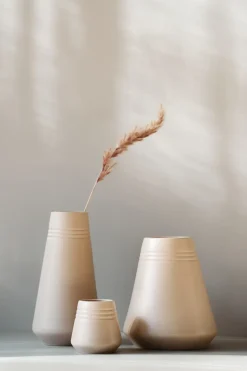 Jarrón Lines 8 cm, Beige