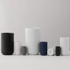 Jarrón Lyngby, blanco, 38 cm