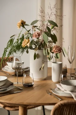 Jarrón Lyngby, blanco, 15 cm