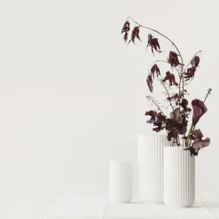 Jarrón Lyngby, blanco, 15 cm