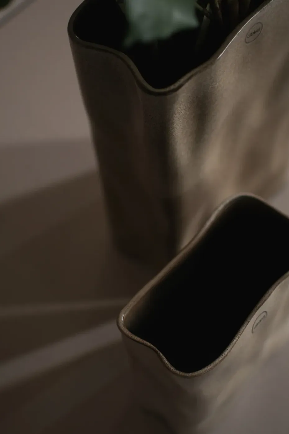 Jarrón Meadow H18 cm, Beige