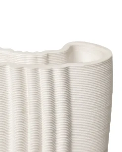 Jarrón Moire 19x30 cm, Off-white