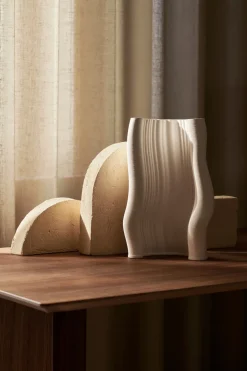 Jarrón Moire 19x30 cm, Off-white