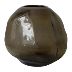 Jarrón Pebble marrón, Grande Ø28 cm