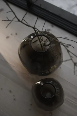 Jarrón Pebble marrón, Grande Ø28 cm