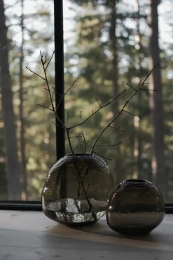 Jarrón Pebble marrón, Pequeño Ø20 cm