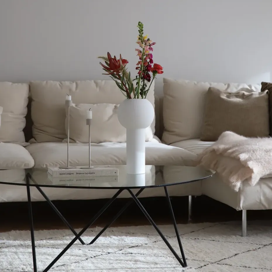 Jarrón Pillar 32 cm, White