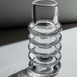 Jarrón Press Stem, Transparente