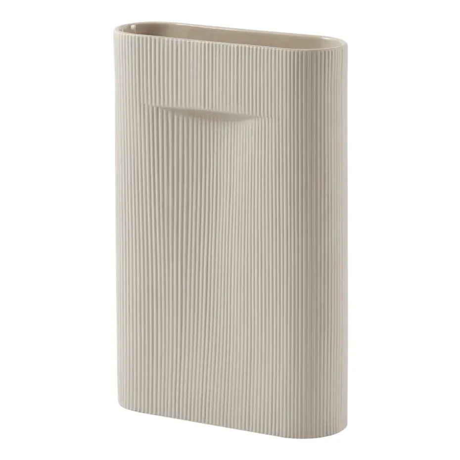 Jarrón Ridge 48,5 cm, Beige