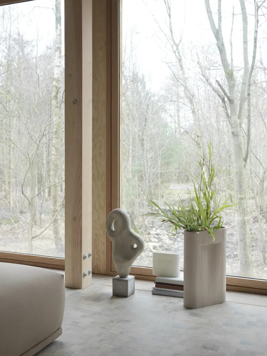 Jarrón Ridge 48,5 cm, Beige