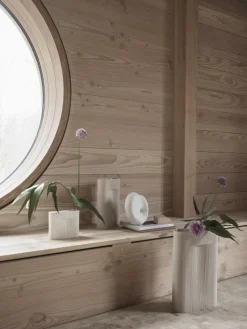 Jarrón Ridge 16,5 cm, Off white