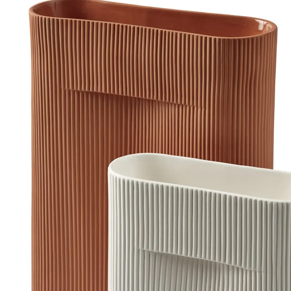 Jarrón Ridge 48,5 cm, Off white