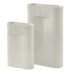 Jarrón Ridge 35 cm, Off white